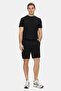 Lazary Black Gofre Printed Soft Textured Modal Fabric Standard Fit Men's Knitted Shorts - 2