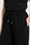 Women's Black Canvas Trousers 50321973-Vr046 - 6