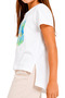 Girl's Asymmetrical Cut Printed T-Shirt - Side Slit Cotton Summer T-Shirt - 5