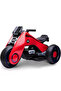 Rechargeable Kids Electric Motorcycle Tricycle with Button Control Light & Music Red