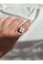 Rotating Clover Steel Ring with Natural Stone in a Luminous Box - 3