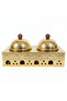 2-Piece Gold Candy Bowl Set with Metal Stand – Decorative Serving Set for Dry Fruits, Nuts & Sweets – 12.5 × 33 × 17 cm