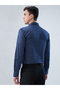 Men Blue Printed Cotton Modern Slim Fit Shirt - 4
