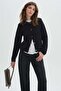 Navy Blue Button Detailed Knitwear Cardigan