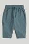 Blue Linen-Blend Trousers