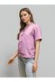 Purple Satin Short Sleeve Blouse - 5