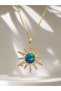 Women's Gold Color North Star Necklace with Enamel Zircon Stones, Sparkling Modern Stylish Design - 5