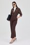 High waist palazzo women's pants with pile detail - 2