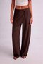 High Waist Button Detailed Wide Leg Stylish Comfortable Women's Trousers