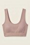 Gray Premium Quality Seamless Laser Cut Detailed Front Open Seamless Gathering Women's Bra - 8