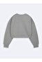 Basic Crop Gray Sweatshirt - 2