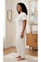 Flowery Summer Lycra Patterned Women's Terry Fleece Pajama Set - 5