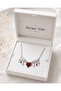 Red Stone Wing Detailed Heart Necklace Alternative Style Women's Accessory - 3