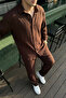 Sonora 100% Cotton Brown Oversize Crinkle Men's Top and Bottom Set