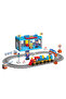 Educational Rail Train Set and Station Playset - 18+ Months Moving Blocks 61 Pieces - 3