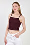 Women's Strappy Bubble Blouse - Plum - 4