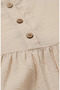 Aerobin Fabric Relaxed Fit Dress with Pockets 0278-03 Beige - 5