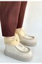 Women's Boots Beige Suede Stylish Zinya - 3