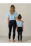 Mother Daughter Tights and T-Shirt Set T-Shirt Set 100% Cotton Flexible Comfortable Casual Sports Combination (Single Set Sold) - 2