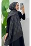 Ring Pattern Shawl Anthracite Color - 2