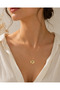 Nazar Eye Medallion Necklace – Gold Stone Detail - 2