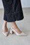 Stefan Women's Suede Heeled Shoes Beige - 2