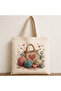 Special Linen Raw Fabric Bag for Knitting Enthusiasts, Sublimation Printing Shoulder Bag - 3