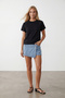 Black Crew Neck Raglan Sleeve Oversize T-Shirt Alc-X15492 - 2