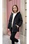 Girl's Hooded Pocketed Drawstring Waist Bondik Fabric Winter Coat Km4018 - 2