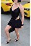 Women's Black Lined Mini Tulle Skirt Yel221834 - 4