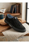 Mertto 3422 Black Genuine Leather Lightweight Comfortable Orthopedic Daily Men's Shoes - 3