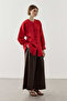 سترة قميص كتان تشينو بأزرار باللون الأحمر - 3