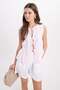 Women's Slim Fit Fitted Front Tie Cotton Pink Blouse Shirt - 4