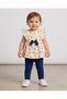 Baby Girl Summer Cherry Printed Muslin Blouse and Leggings 1-2-3 Years Old Festive Stylish Baby Set - 4