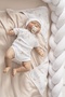 Natural Modal Cotton Newborn Double-Breasted Bodysuit Short Sleeve Snap Fastener Kimono Bodysuit L Safari - 5