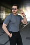Men's Slim Fit Ribbed Knit T-Shirt - 3