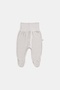 Natural Modal Cotton Newborn Baby Booties Bottoms L Dragons Gray - 2