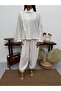 Women's Button Detailed Relaxed Fit Two-Piece Set - 7