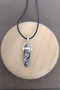 Unisex Rodonite Natural Stone Pendant Nails Cut - 4