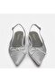 Large Size Women's Stone-Faced Ballet Flats 41-42-43-44-Silver - 2