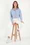 Cotton Relaxed Fit Striped Shirt with Chest Pockets Shirt 6982039 - 3