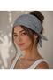 باندانا بنمط عرقي مصنوعة من القطن بنسبة 100% - وشاح (رمادي) - 2