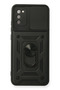 Ilkeshop New Galaxy A03S Case Pars Silicone with Lens Ring (94237) - Black