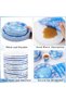 Frozen Party Supplies, Winter Snowflake Paper Plates and Napkins Set, Frozen Party Tableware Set for Christmas Party Winter Baby Shower frozen Birthday Party Decorations - 2