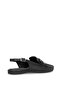 Elit My-217 Women's Genuine Leather Flat Sandals Black - 5