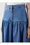 Standard Fit Pleated Jean Skirt - 3