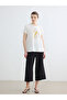 Textured Women's Capri with Elastic Waist