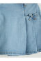 Pleated Girls' Jean Skirt - 4