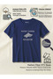Make Turks Göktürk Again Wolf Figured Printed Navy Blue Unisex 100% Cotton T-Shirt - 5