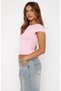 Women's Casual Crop T-Shirt Slim Fit Printed 100% Cotton Modern Combination - 4